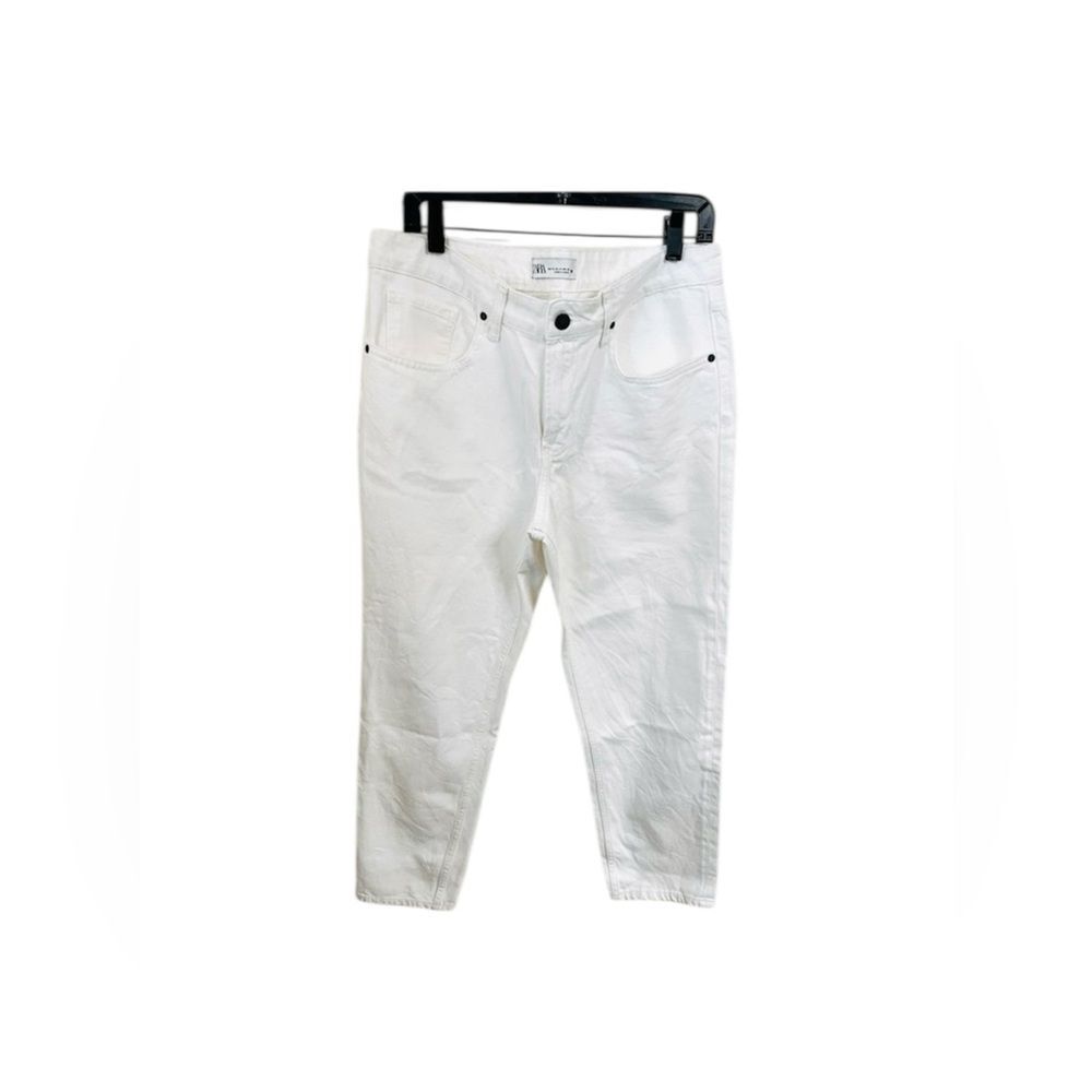 ZARA Women’s White Skinny Denim Jeans Mid Rise Stretch Size US 10 EU 42